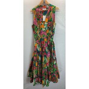 NEW‎ Gibson Latimer Tiered Beachy Maxi Floral tropical wrap Dress Size XL